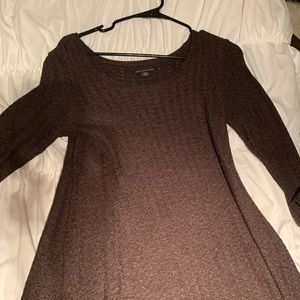 Dark purple sweater dress
